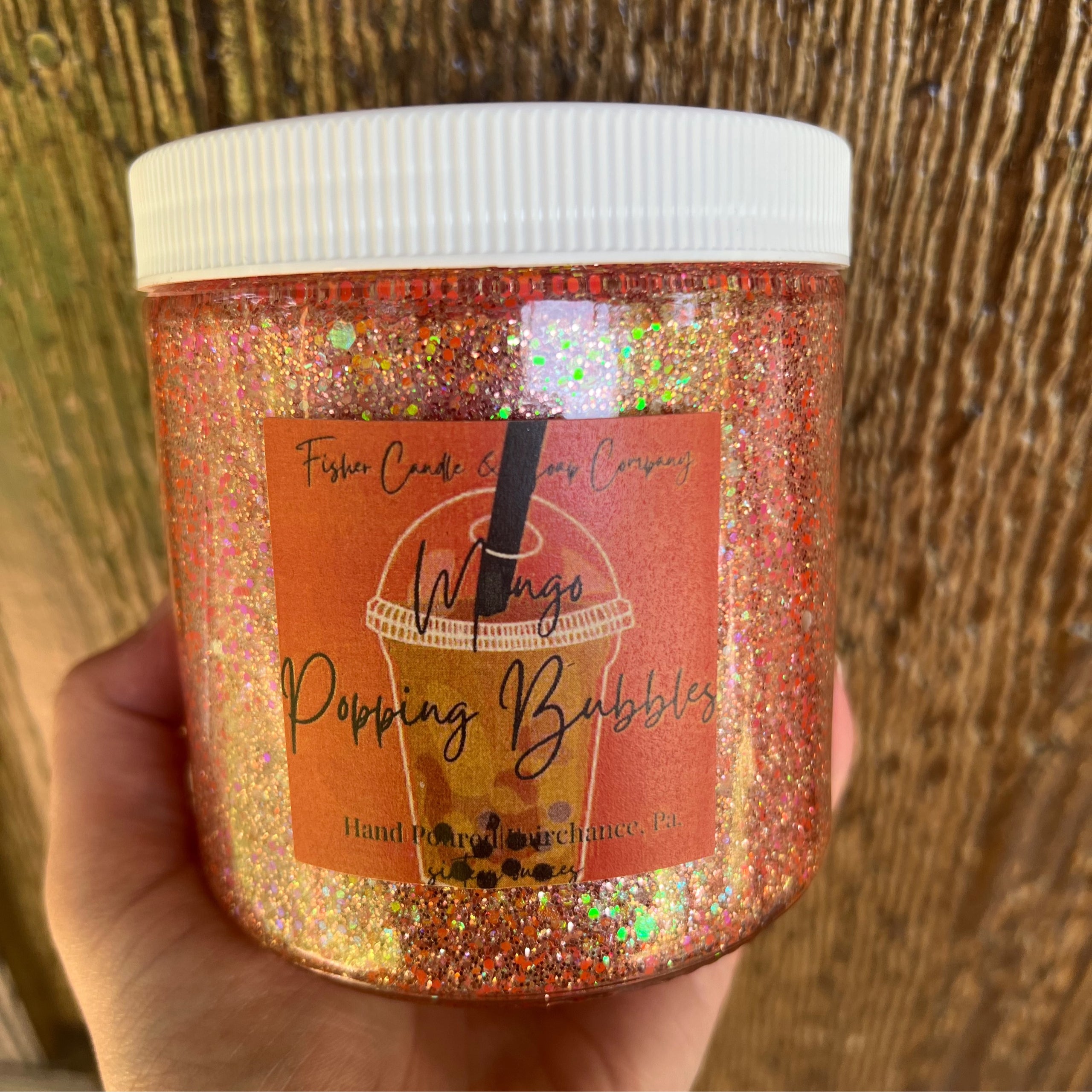 16OZ CANDLE MANGO POPPING BUBBLES Fisher Candle & Soap Co.